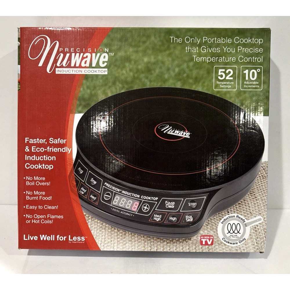 NuWave 30121 Precision Induction Burner 1300W Digital Cooktop Open Box Black